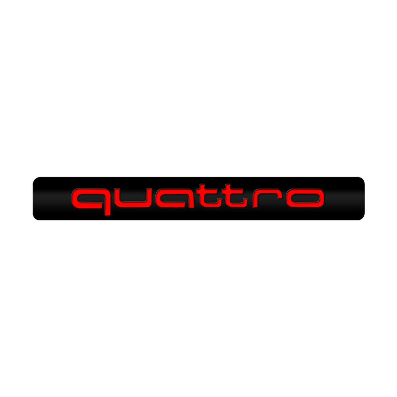 Logo Quattro Audi Emblème Intérieur Plusieurs Tailles - vue de profil 2 - Becquet Voiture