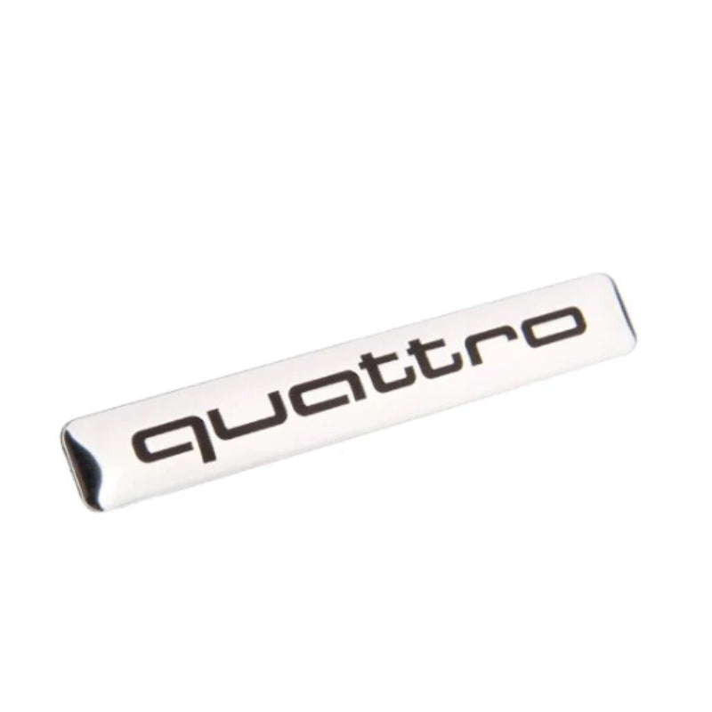 Logo Quattro pour Audi 8,5cm Métal - vue de face - Becquet Voiture