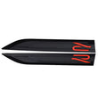 Logo R Aile VW Golf 8 Paire Noir Rouge