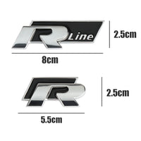 Logo R-Line calandre VW Polo Golf Passat Tiguan T-Roc - vue de face - Becquet Voiture