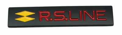 Logo R.S Line Renault - vue de profil - Becquet Voiture
