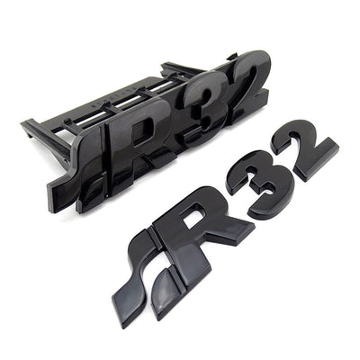 Logo R32 VW Golf Mk4 Mk5 Avant Arrière - vue de face - Becquet Voiture