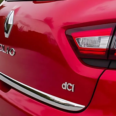 Logo Renault DCI Noir Chrome Clio Megane Scenic - vue arrière - Becquet Voiture