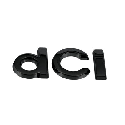 Logo Renault DCI Noir Chrome Clio Megane Scenic - vue de face - Becquet Voiture