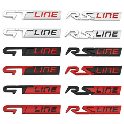 Logo Renault Sport GT Line RS 12.5cm - vue de profil - Becquet Voiture