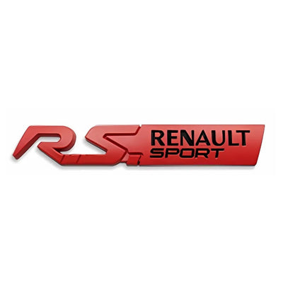 Logo Renault Sport RS Badge 125mm - vue de dessus - Becquet Voiture