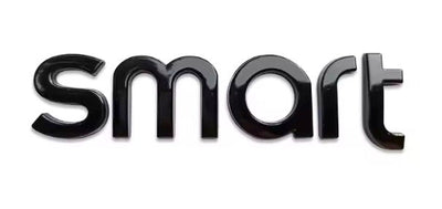 Logo Smart Métal Autocollant 11.5cm - vue de profil - Becquet Voiture