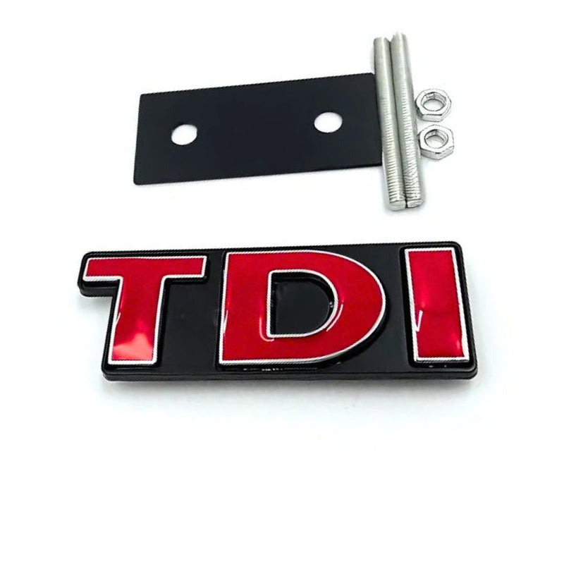 Logo TDI Audi VW Emblème Calandre Coffre - vue arrière 2 - Becquet Voiture