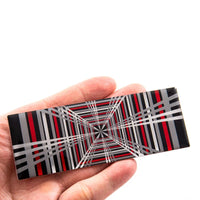 Logo Tesla PLAID 11x4cm Noir Model S X - vue de trois-quarts - Becquet Voiture