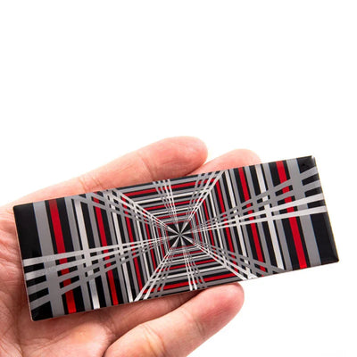 Logo Tesla PLAID 11x4cm Noir Model S X - vue de trois-quarts - Becquet Voiture