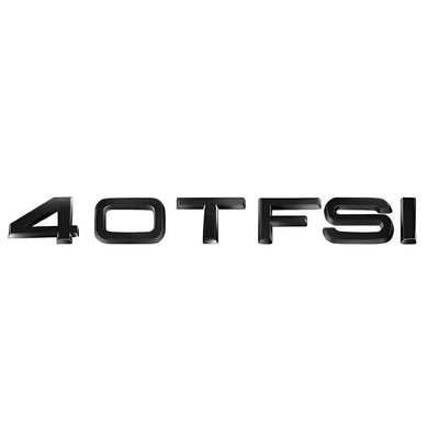 Logo TFSI TSI Audi VW Noir Chrome 20cm - en situation - Becquet Voiture