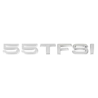 Logo TFSI TSI Audi VW Noir Chrome 20cm - installé sur véhicule 2 - Becquet Voiture