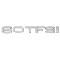 Logo TFSI TSI Audi VW Noir Chrome 20cm - vue arrière - Becquet Voiture