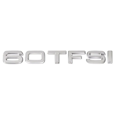 Logo TFSI TSI Audi VW Noir Chrome 20cm - vue arrière - Becquet Voiture