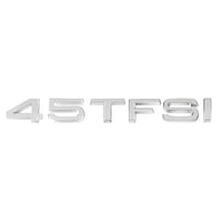 Logo TFSI TSI Audi VW Noir Chrome 20cm - vue de face 2 - Becquet Voiture