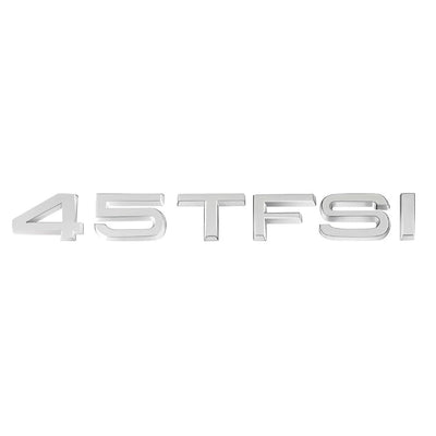 Logo TFSI TSI Audi VW Noir Chrome 20cm - vue de face 2 - Becquet Voiture