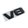 Logo V6 V8 Ford Mustang Noir Chrome