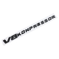 Logo V6 V8 Kompressor Mercedes Noir Chrome - installé sur véhicule - Becquet Voiture