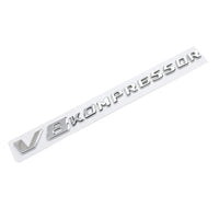 Logo V6 V8 Kompressor Mercedes Noir Chrome - packshot studio - Becquet Voiture