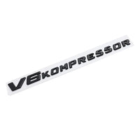 Logo V6 V8 Kompressor Mercedes Noir Chrome - vue de dessus - Becquet Voiture