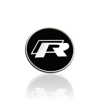 Logo Volant Aluminium VW Golf 5 6 7 GTI R - vue de trois-quarts - Becquet Voiture