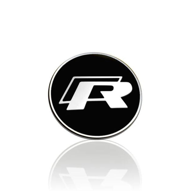 Logo Volant Aluminium VW Golf 5 6 7 GTI R - vue de trois-quarts - Becquet Voiture