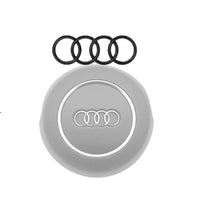 Logo Volant Audi Autocollant Intérieur - vue de face - Becquet Voiture