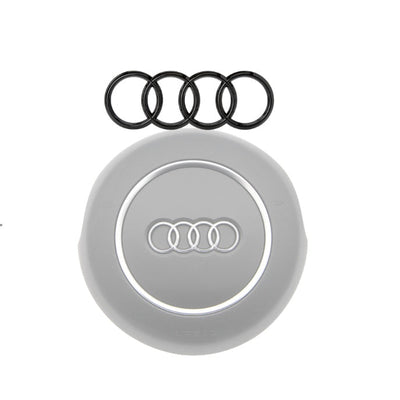 Logo Volant Audi Autocollant Intérieur - vue de face - Becquet Voiture