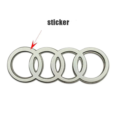Logo Volant Audi Autocollant Intérieur - vue de profil - Becquet Voiture