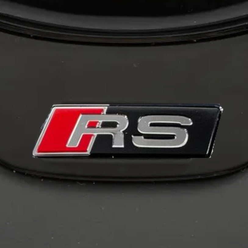 Logo Volant Audi B8 Sline RS Noir - vue de face - Becquet Voiture