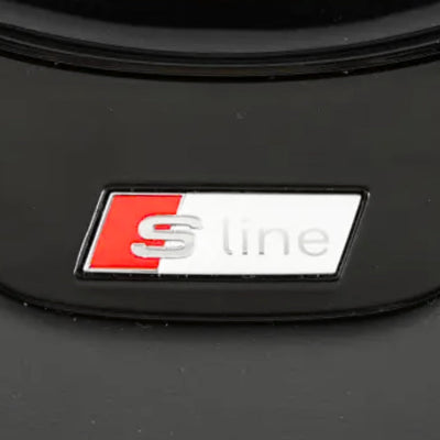 Logo Volant Audi B8 Sline RS Noir - vue de profil - Becquet Voiture