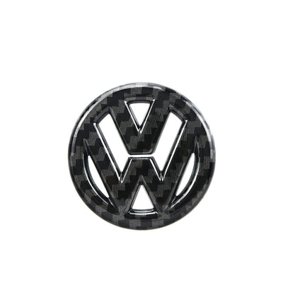 Logo Volant VW Golf 7 Noir 40mm 50mm - installé sur véhicule - Becquet Voiture