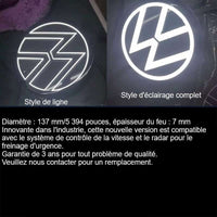 Logo Volkswagen Arteon Lumineux LED 2017-2024 Compatible ACC - vue de profil - Becquet Voiture