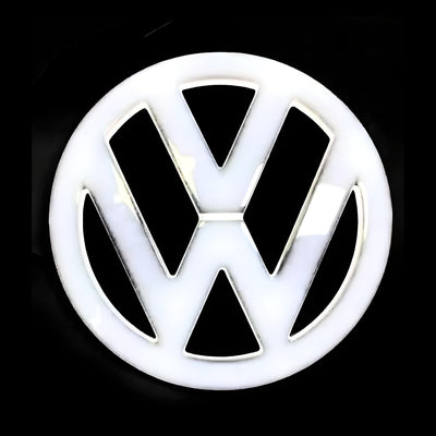 Logo VW Arrière LED Golf 5 6 7 Chrome 110mm - vue de face - Becquet Voiture