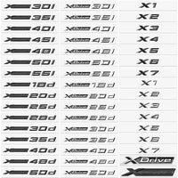 Logo Xdrive BMW X1 X2 X3 X4 X5 X6 X7 - Dreiviertelansicht - Becquet Voiture