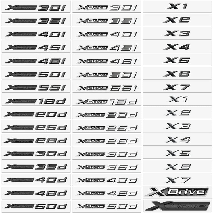 Logo Xdrive BMW X1 X2 X3 X4 X5 X6 X7 - Dreiviertelansicht - Becquet Voiture