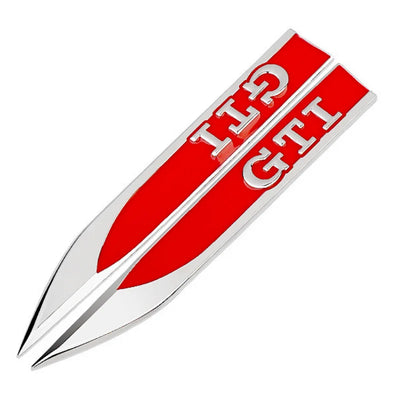 Logos D'Ailes Avant GTI Noir Rouge Volkswagen Golf Polo - packshot studio - Becquet Voiture