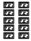 Lot 10 Mini Logos Volkswagen R Noir