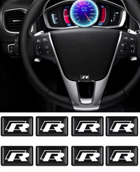Lot 10 Mini Logos Volkswagen R Noir - vue de profil - Becquet Voiture