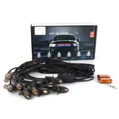 Lot 12 Feux Clignotants LED Calandre Tête de Balle - vue de face - Becquet Voiture