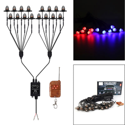 Lot 16 Feux Clignotants LED Calandre Style Balle - vue arrière - Becquet Voiture
