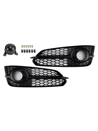 Lot 2 Calandres Antibrouillard Noires Audi A8 S8 2015-2017 - vue de profil 2 - Becquet Voiture