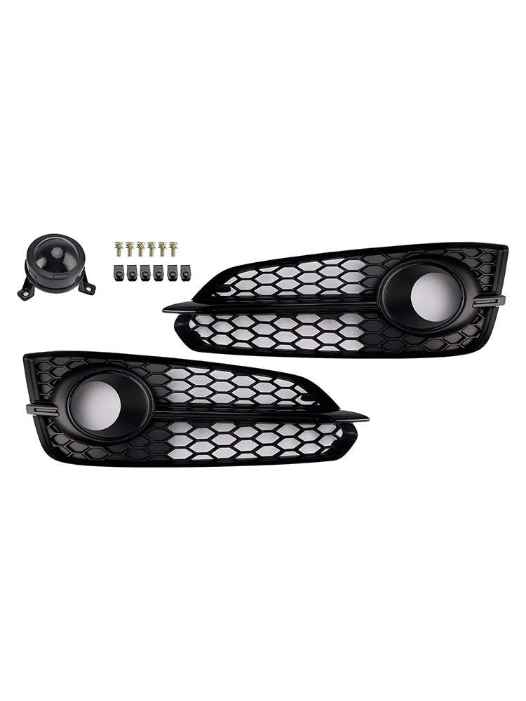 Lot 2 Calandres Antibrouillard Noires Audi A8 S8 2015-2017 - vue de profil 2 - Becquet Voiture