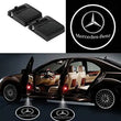Lot 2 projecteurs LED de porte logo Mercedes, sans fil