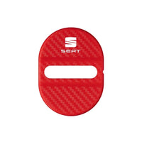 Lot 4 Caches Serrures Porte SEAT FR Logo - détail du montage - Becquet Voiture