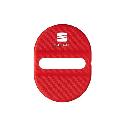 Lot 4 Caches Serrures Porte SEAT FR Logo - détail du montage - Becquet Voiture