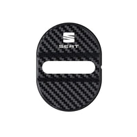 Lot 4 Caches Serrures Porte SEAT FR Logo - installé sur véhicule - Becquet Voiture