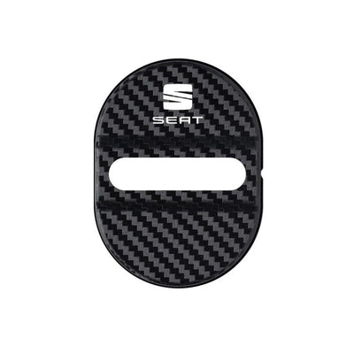 Lot 4 Caches Serrures Porte SEAT FR Logo - installé sur véhicule - Becquet Voiture
