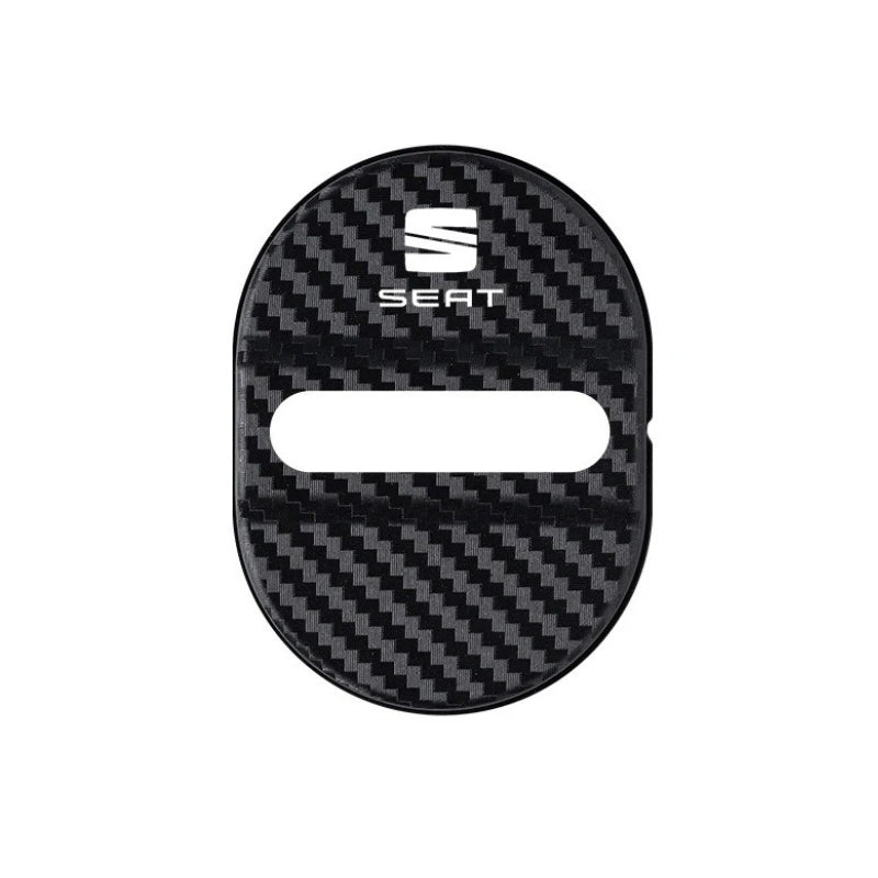 Lot 4 Caches Serrures Porte SEAT FR Logo - installé sur véhicule - Becquet Voiture
