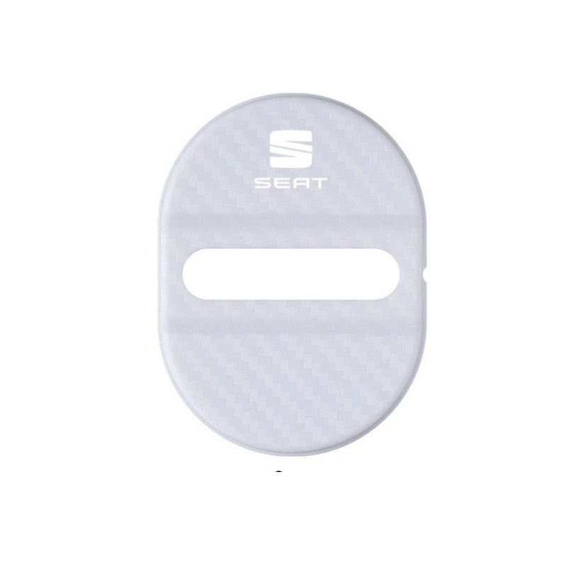 Lot 4 Caches Serrures Porte SEAT FR Logo - packshot studio - Becquet Voiture
